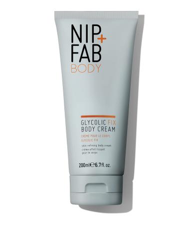 NIP+FAB Glycolic Fix Body Cream |Body cream with glycolic acid |200 ml |Peeling of the skin |With almond oil |Vegan Cruethy Free Sulfate Free - Buy Online on GoSupps.com