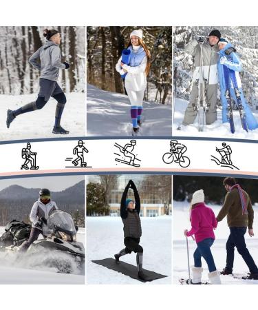 Reamphy Merino Wool Ski Socks - 2 Pairs Knee-High Compression Socks for Men & Women | Warm Breathable Winter Sports Essentials in Greyblue - Buy Online on GoSupps.com