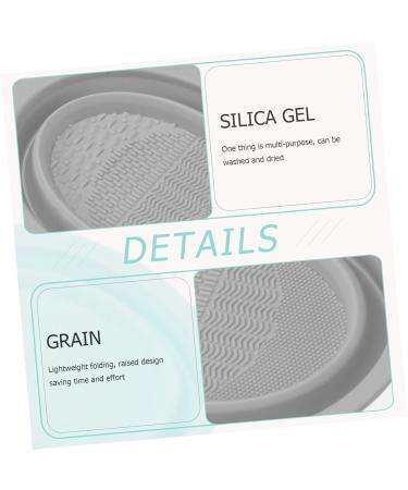 FRCOLOR Makeup Brush Cleaner - 2 Pcs Cleaning Pad Brush Washing Mat | Grey 14.5x11cm - Buy Online on GoSupps.com