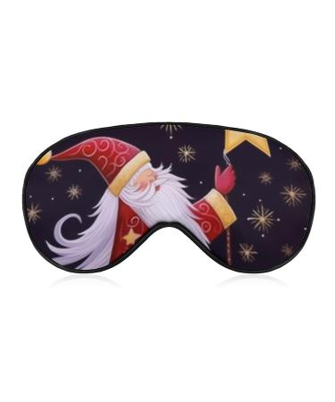 Sleep Eye Masks Christmas Santa Claus Sleep Eye Mask & Blindfold with Elastic Strap/Headband for Women Men Sleep Travel Nap