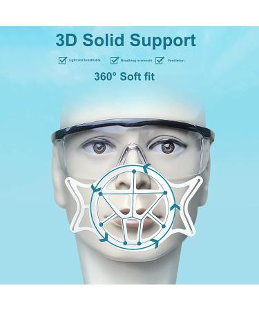 Hoothy 3D Silicone Mask Holder - Washable & Reusable | Protection for Lipstick & Makeup | Enhanced Breathing Space - 5PC - Buy Online on GoSupps.com