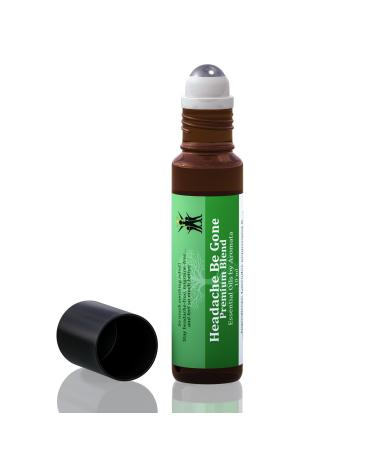 Aromata Headache Be Gone Roll-On. Easy Blissful Relief for Headaches Migraines Sinus. Therapeutic-Grade Aromatherapy Essential Oil Premixed. 100% Natural Safe Hassle-Free 10ml 0.3-Once