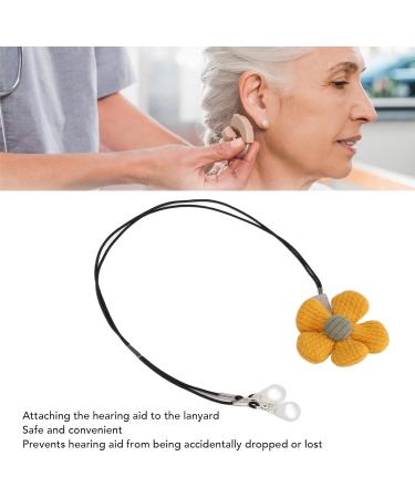 Buy Cute Yellow Flower Hearing Aid Clip - Portable Security Rope Holder for Seniors & Kids | Easy-to-Use Hearing Amplifier Accessory - Buy Online on GoSupps.com