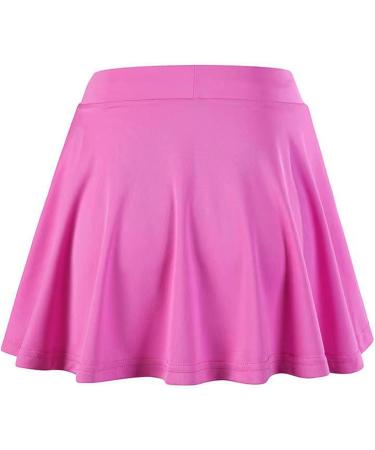 Yeahdor Girls High Waist Athletic Skirt with Shorts | Pink | 6-7 Years - Buy Online on GoSupps.com