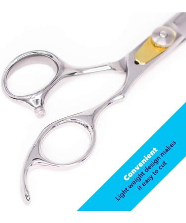 Equinox Professional Razor Edge Series - Barber Hair Cutting and Thinning/Texturizing Scissors/Shears Set - 6.5" Overall Length with Fine Adjustment Tension Screw - Japanese Stainless Steel - Buy Online on GoSupps.com