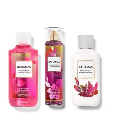 Bath & Body Works Bahamas Passionfruit & Banana Flower Full Size Set