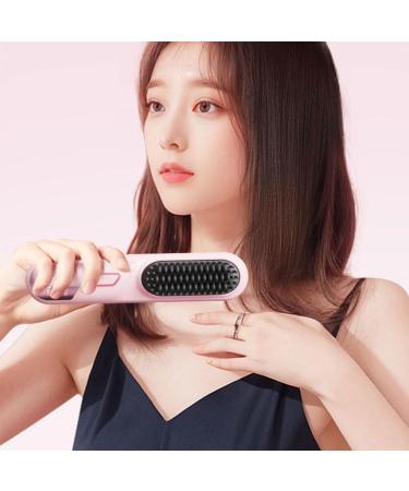 miduoidn Frizz-Free Hair Styling With 4-speed Temperature Control Negative Ion Hair Care Device Wireless Straight Hair Comb Pink - Buy Online on GoSupps.com