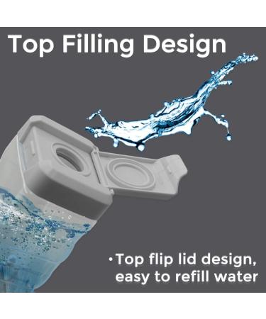 Vannon Top Fill Small Animal Water Bottle 30oz - No Drip BPA Free Dispenser for Rabbits, Guinea Pigs, Ferrets, Chinchillas, Squirrels, Hedgehogs - Grey - Buy Online on GoSupps.com