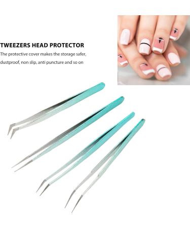 Precision Tweezers Set - 4 Pieces for Eyelash Extensions Nail Art & Salon Use | Curved & Straight Lightweight Tweezers - Buy Online on GoSupps.com