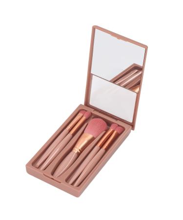 BEIJIALY Travel Small Makeup Brush Portable Makeup Brush Set of 5 Loose Powder Eyeshadow Brush Portable Skin Friendly Soft Cosmetic Brush for Beginner Professional