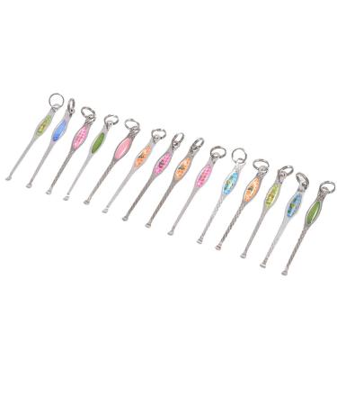Qtqgoitem 14 Pcs Metal Earpick Earwax Ear Wax Remover Ears Care Tool Silver Tone (Model: 05a 344 b91 682 7f7)