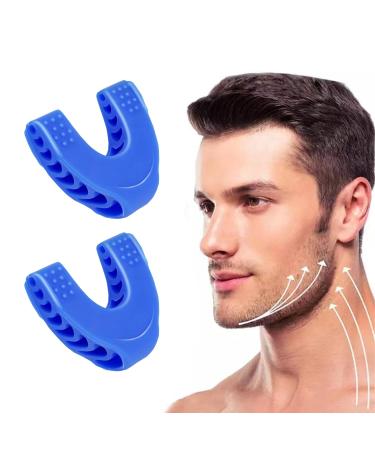 Tizzic Jaw Muscle Exerciser (2 Pcs) Jaw Exerciser For Men & Women Jaw Trainer Mandibular Muscle Exerciser Target Your Chin & Cheekbones Suitable For Initial Exerciser (Blue - 40 Pounds) Blue -- 40 Pounds