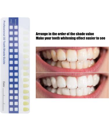 Professional Tooth Whitening Color Guide - 5-Part Comparison Card for Home & Dental Use - Buy Online on GoSupps.com