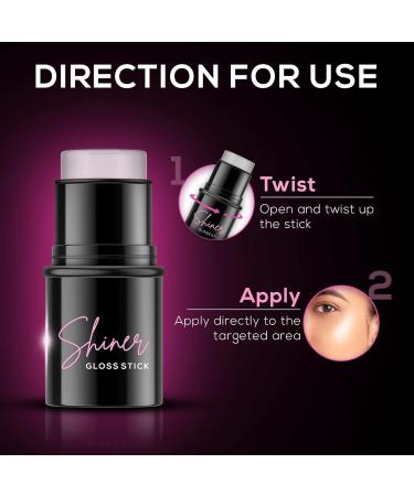Buy RE-NEE Shiner Face Gloss Stick - Hydrating Non-Sticky & Lightweight Formula with Vitamin E Sunflower & Coconut Oil - Instant Glossy Shine 5 Gm - International Shipping Available - Buy Online on GoSupps.com