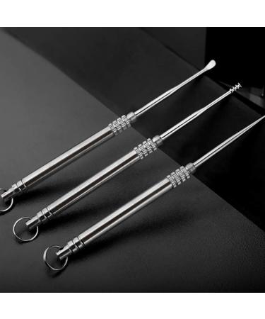 HEALLILY Titanium Toothpick Ear Pick Scoop Keychain Tool Set for Camping and Picnic - Buy Online on GoSupps.com