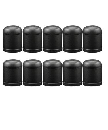 Toyvian 10PCS Rolling Dice Cup Professional Black Dice Cup Cylindrical Dice Box Club Bar Entertainment Game for Party Decor