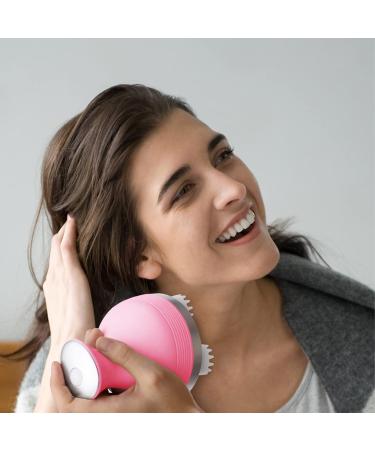Electrical Scalp Massager - 4 Modes Waterproof Ergonomic Silicone - Stress Relief for Muscles & Pets - Pink - Buy Online on GoSupps.com