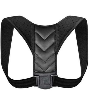 Posture Corrector Adjustable Back Posture Brace Support Belt Corrector Shoulder Lumbar Rectify Straighten Clavicle Spine Back Corrector Back Brace (Black L) Better life Black M