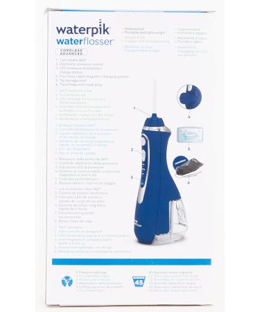 Waterpik Cordless Advanced Water Flosser - Wireless Oral Shower with 4 Attachments Adjustable Pressure Settings Induction Charging - WP-563EU - Buy Online on GoSupps.com