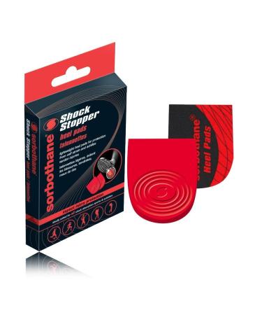 Sorbothane Shock Stopper Heel Red Size:8 to 13 Heel Pad