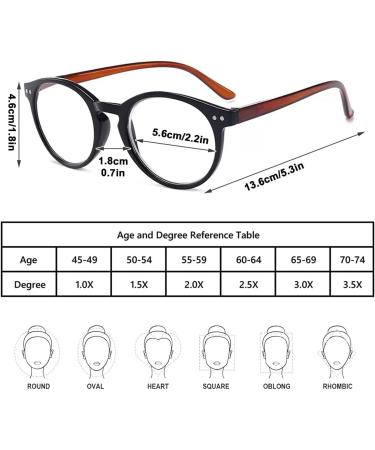 Stylish Reading Glasses for Men & Women - Spring Hinges Anti Eyestrain Resin Lenses Brown 1.5x Eyeglasses - Buy Online on GoSupps.com