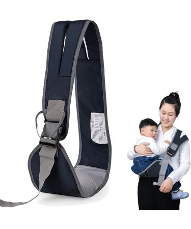 Baby Carrier Portable Ergonomic Baby Sling with Adjustable Comfortable Shoulder Straps Soft Anti-Slip Toddler Sling for Newborn Infant up to 55Lbs (Dark Blue)