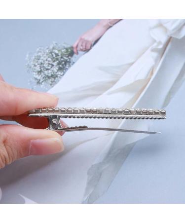 Yheakne Boho Crystal Hair Clip Pen Silver CZ Bar Hair Clip Barrette Vintage Hair Clip Pins Decorative Hair Clip Rhinestone Bar Hair Clip Shiny Bridal Hair Accessories for Women and Girls (Silver A) - Buy Online on GoSupps.com