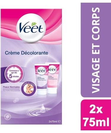 Veet Hair Lightening Cream for Face & Body - 2 x 75ml Bottles - Buy Online on GoSupps.com