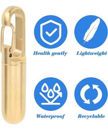 Small Keychain Pill Holder - Mini Portable Stainless Steel Medicine Storage for Travel & Camping - Buy Online on GoSupps.com
