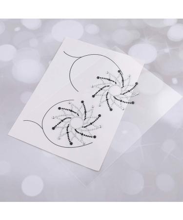 LUOEM Acrylic Nipple Covers Rhombus Shape Breast Face Jewels Gem Stones Bindi Stickers (White Black) - Buy Online on GoSupps.com