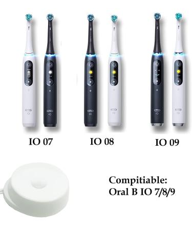 Charger for Braun Oral B iO7 iO8 iO9 Toothbrush | Magnetic Travel Charging Base - Model 3768 Power Cord | Compatible with Oral-B iO Series 7 8 9 - Buy Online on GoSupps.com
