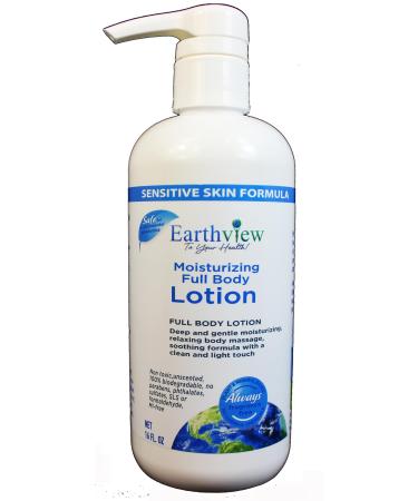 Earthview Lotion Fragrance Free Lotion 16 oz Rich Luxurious- Designed for Environmental Sensitivities (MCS EI MI)