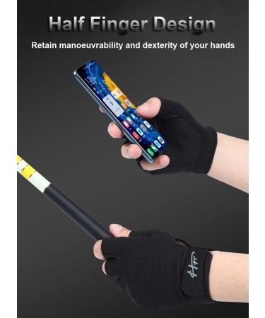 SUJAYU Fingerless Water Sports Gloves - Men & Women Large Blue | Fishing, Paddling, Sailing, Rowing, Kayaking - Buy Online on GoSupps.com