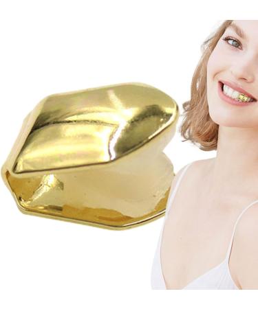 Humdcdy 14K Gold-Plated Hip Hop Grillz - Glossy Gold Tooth Grills for Parties | Top Single Grill Cap Accessories - Buy Online on GoSupps.com