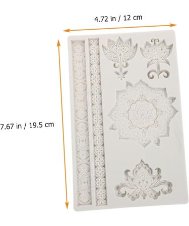 Zerodeko Baroque Scroll Relief Cake Border Silicone Molds Baroque Fondant Mold 2pcs Embossed Lace Mold Silica Gel 3D Lotus European Style Scroll Border Lace Molds Polymer Clay Molds 19.5X12X1CMx2pcs - Buy Online on GoSupps.com