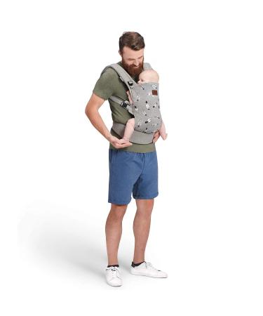 Ergonomic Children's Power Baby Carrier Milo - Back & Belly Carrier for Infants & Toddlers | Lightweight Cotton Gray 3 Months to 20 kg - Buy Online on GoSupps.com