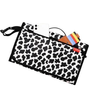 Lekebaby Nappy Changing Mat Portable Changing Mat Baby Travel Change Mat with Wipe-Pocket and Head Cushion Cow Stria Grey-Cow Stria - Buy Online on GoSupps.com