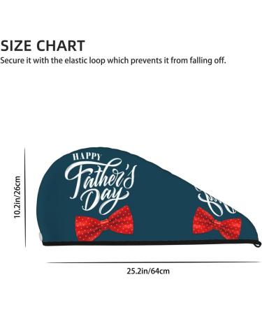 Happy Father's Day Microfiber Hair Towel | Super Absorbent Coral Velvet Wrap for Women - Quick Dry for Long Curly & Thick Hair - Buy Online on GoSupps.com