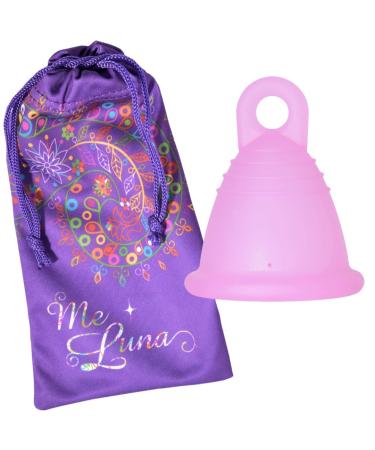 Me Luna Menstrual Cup Soft Ring Pink Size Shorty M