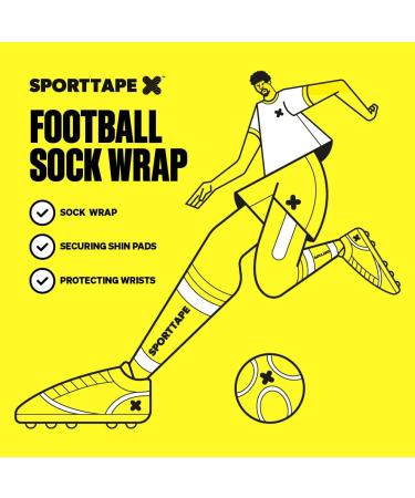 SPORTTAPE Self-Adhesive Football Sock Tape 5cm x 4.5m - Dark Green | Cohesive Bandage Wrap for Shin Pads, Goalkeeper Wrist, and Football Ankles | Pet & Vet Wrap - Single Roll - Buy Online on GoSupps.com