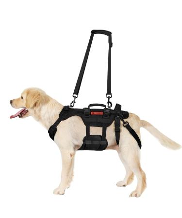 Oneigris dog dishes invictus support dishes lifting dishes for medium -sized large dogs safety dishes with 3 handles removable adjustable adjustable shoulder straps and rear leg belts L black - Buy Online on GoSupps.com
