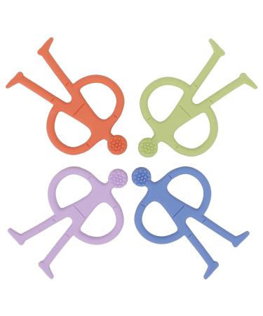 4 Unique Shape Kids Teether Toys | Easy to Hold Baby Teething Gift for Toddlers | International Shipping - Buy Online on GoSupps.com