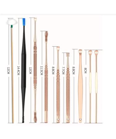 Stainless Steel Ear Cleaner Kit - Earpick Wax Remover Curette Feather Spoon Spiral 1 D - Buy Online on GoSupps.com