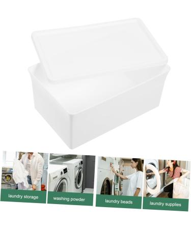 Cabilock Box Sheet Laundry Detergent Storage Box Drawer Laundry Room Bucket Laundry Powder Bin Scent Beads Container Laundry Detergent Dispenser Laundry Plastic With Cover White 16.8X11X7.5CM White - Buy Online on GoSupps.com
