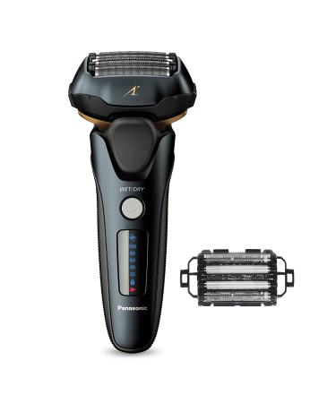 Panasonic Arc5 Electric Razor for Men ES-LV67-K + Replacement Outer Foil WES9173P Wet Dry 5-Blade Shaver with Intelligent Shave Sensor and 16D Flexible Pivoting Head ES-AM67-K Black LV67 Electric Shaver and Replacement Outer Foil