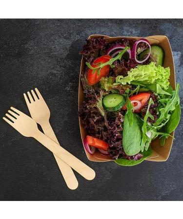 Wooden Forks Disposable - 100 Splinter-Free 6.5" Compostable Forks Biodegradable and Eco Friendly Disposable Forks Utensils for Outdoors and Parties - Buy Online on GoSupps.com