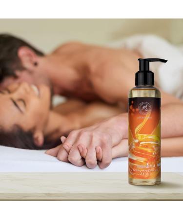 Sensual Massage Oil Honey 200ml - Natural Edible Body Oil with Almond & Grape Seed Oil for Relaxation | Kissable Massage Oil - Buy Online on GoSupps.com