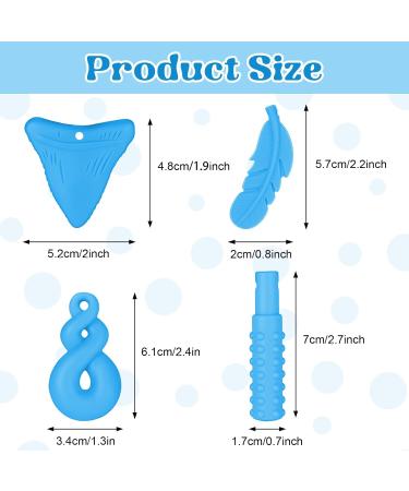 Rosewinec 4-Pack Sensory Chewing Chains | Food-Safe Silicone Biting Toys for Kids | Safe Oral Motor Bit Rings for Teeth Needs - Buy Online on GoSupps.com