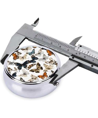 Spring Floral Butterfly Mini Pill Box - 3 Compartment Travel Organizer for Home & Office - Buy Online on GoSupps.com