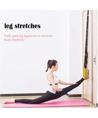 Yoga Fitness Stretching Strap - Improve Flexibility for Rehab Pilates Dance & Gymnastics | Door Flexibility Trainer (Black - Buy Online on GoSupps.com